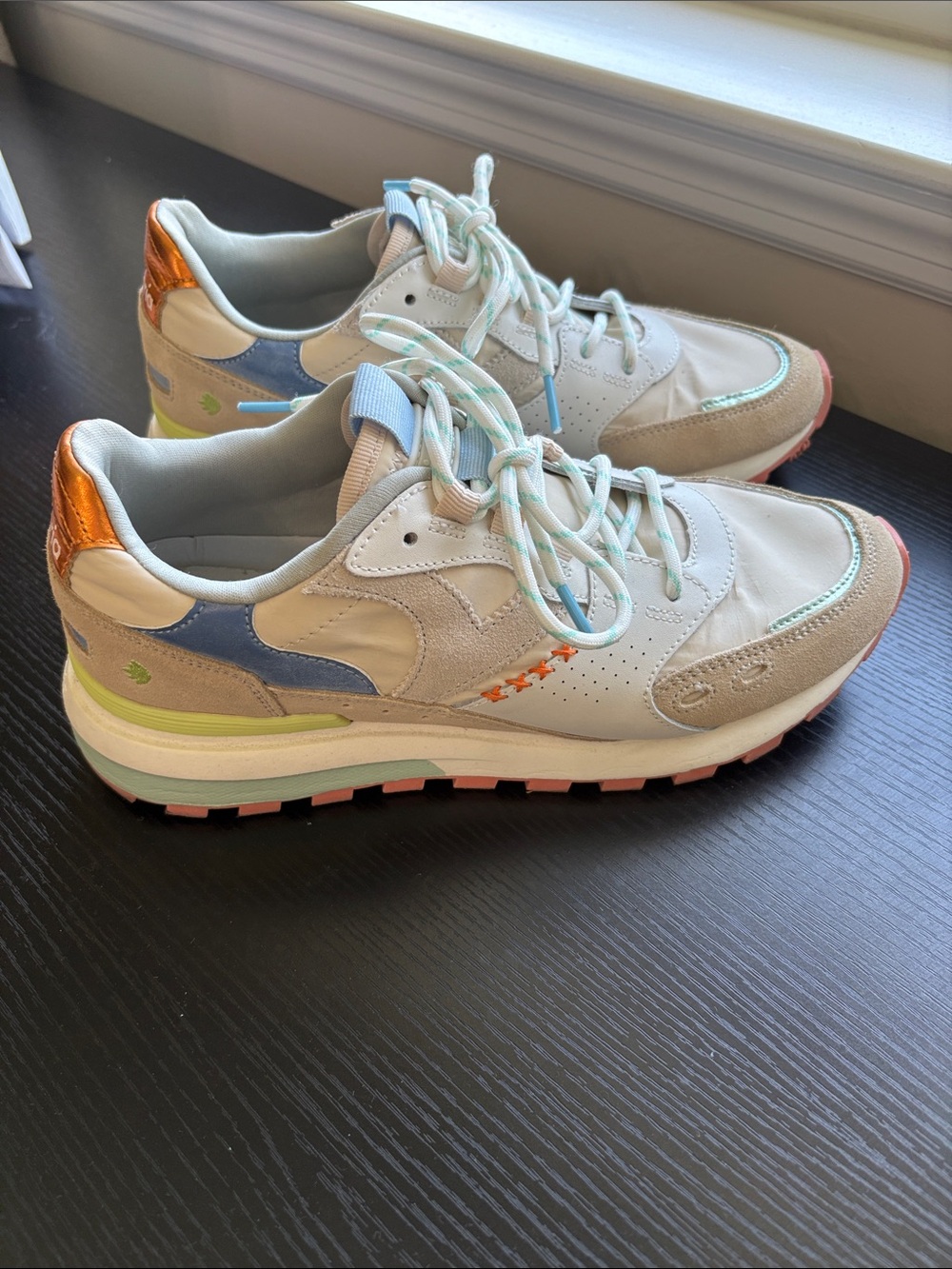 Casual White & Pastel Multi Women’s Sneakers